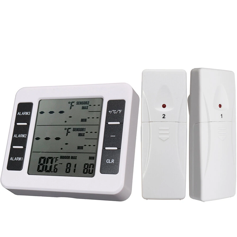 High Accuracy 433MHz Thermometer - Indoor/Outdoor with Smart Alarm & LCD Display