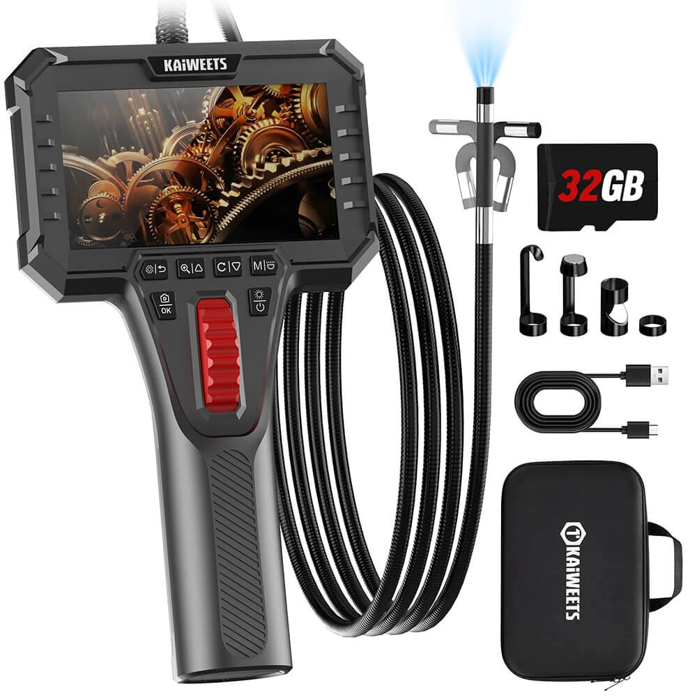 KAIWEETS KBA02 Borescope Camera - 4.3 HD Display | 6.5mm Lens with LED Lights