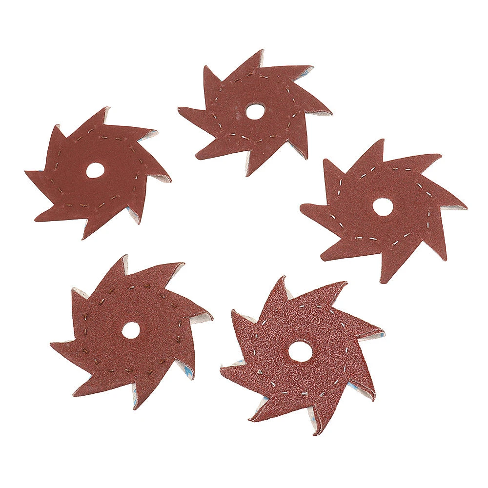 10Pcs Octagonal Sanding Tool - 80 to 320 Grit Double Layer Abrasive Sandpaper