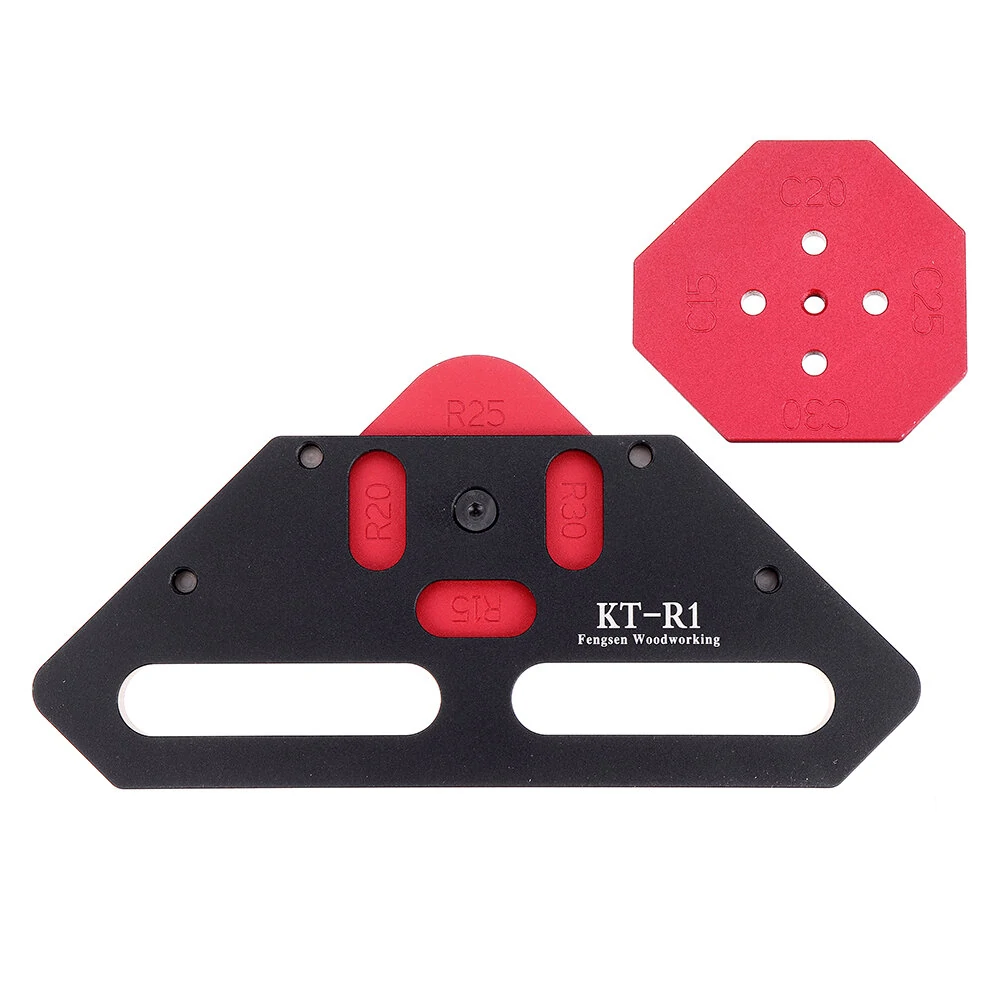 Fonson Tools KE-R1 Quick Change Router Jig - R15 to R30 Corner Template | Aluminum Alloy Woodworking Tool