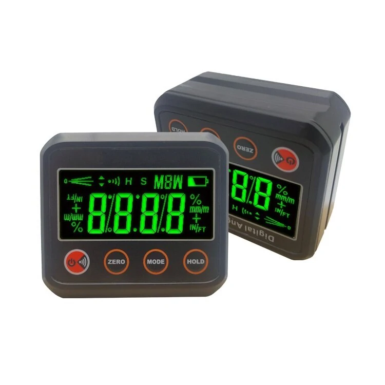 DL1912 Digital Protractor Angle Finder | 4 x 90° Bevel Box with Magnetic Base & Backlight