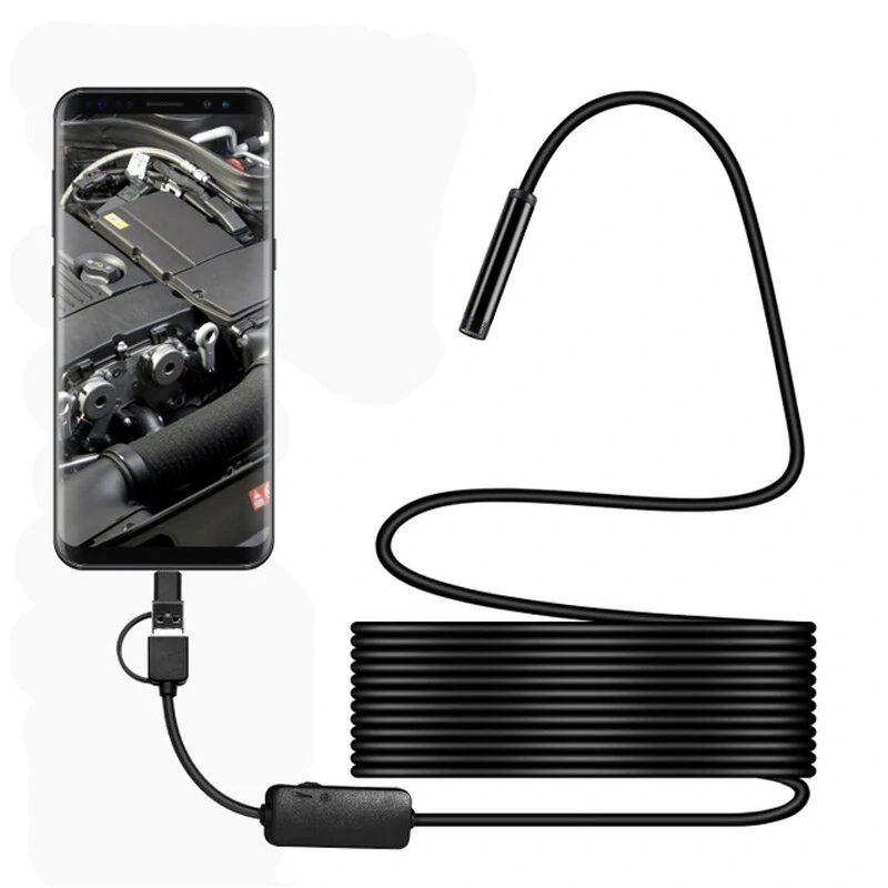 LED USB-C Borescope Camera - 1200P HD 8mm Lens | IP68 Waterproof with 2/3.5/5/10M Cable