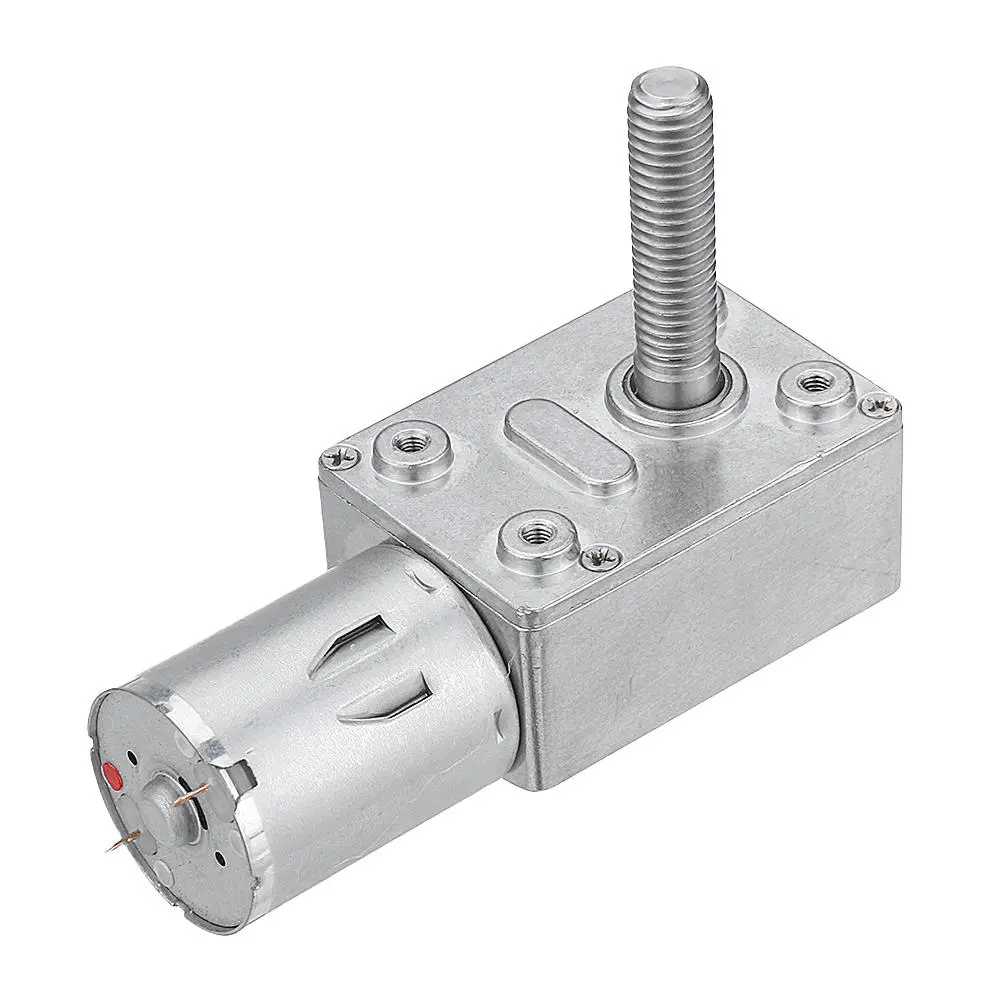 Machifit JGY370 24V DC Worm Gear Motor - Self-Locking | 10-150 RPM