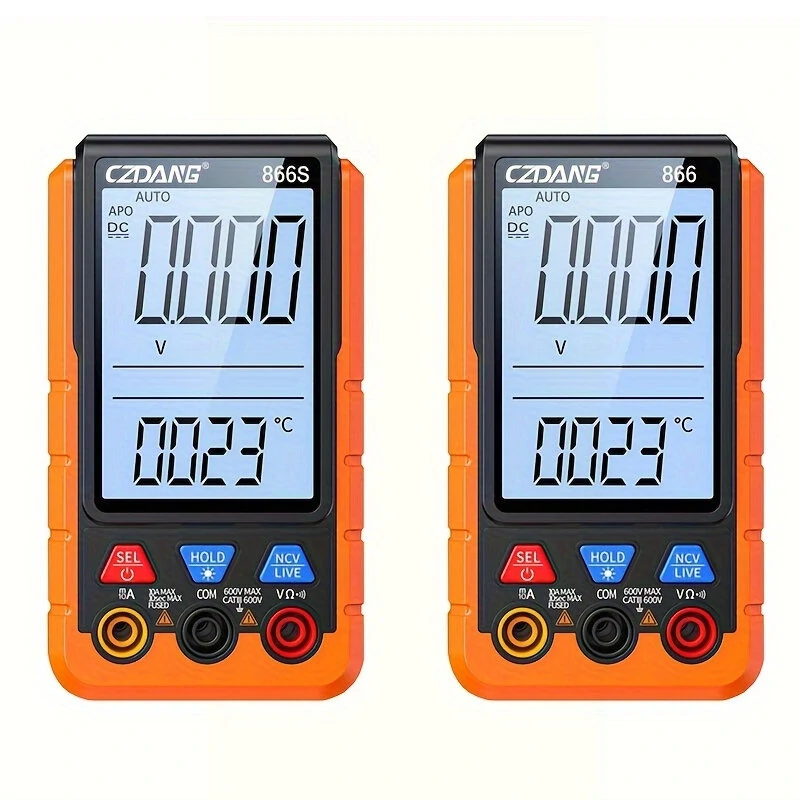866/866S High-Precision Multifunctional Multimeter | Auto Voice & Non-Contact Voltage | Large Backlit Display & Rechargeable