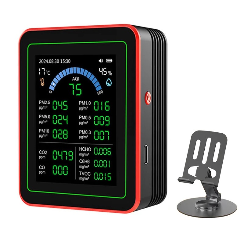 ZN-MT32 Air Quality Monitor - 18-in-1 Detector for Formaldehyde CO2 PM2.5 | TFT Screen