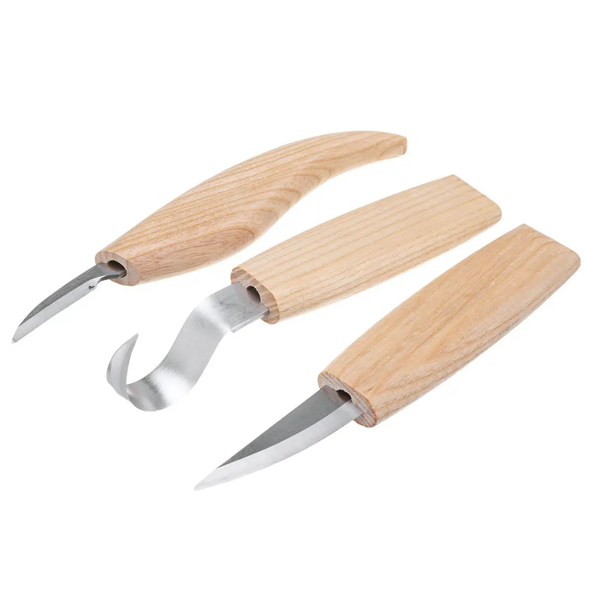 Beaver Craft Wood Carving Kit - 3Pcs Hook Spoon Whittling Tools | Steel