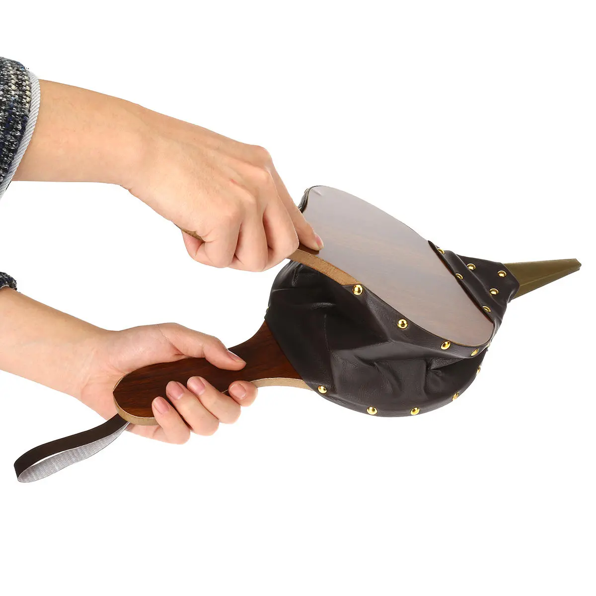Wooden Fireplace Bellows - Hand Pump Air Blower for Fireside Tools | EDC Gadgets