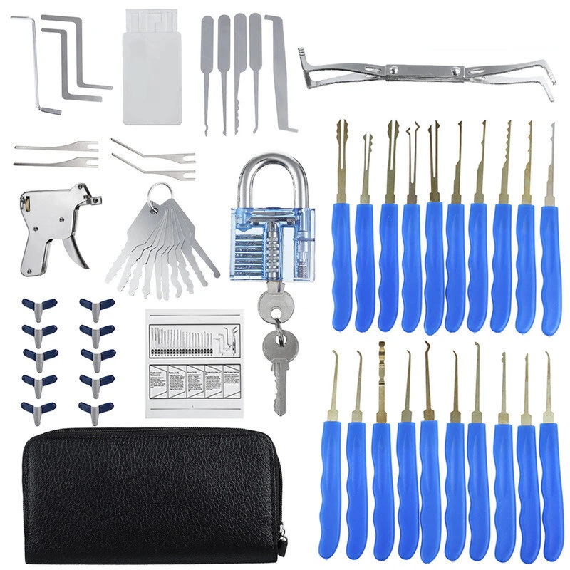Lock Pick Practice Kit with Key Extractor - Locksmith Training Padlock Tools