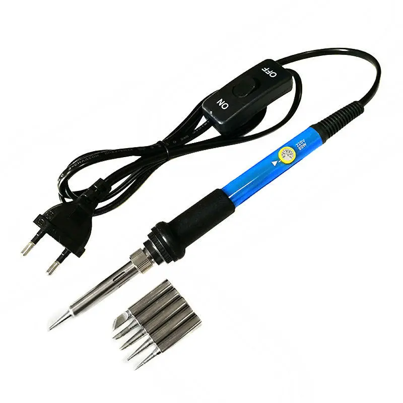 60W Adjustable Temperature Soldering Iron Station | 5 Tips Kit