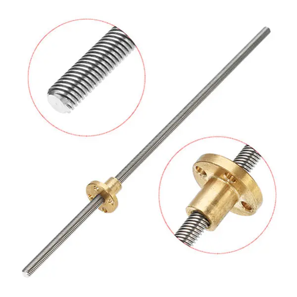 Machifit T6 250mm Lead Screw with Nut | 6mm Lead for 3D Printers & CNC