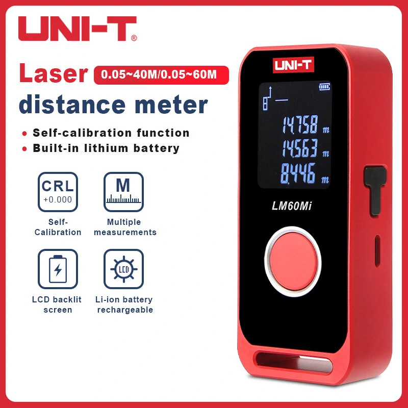 UNI-T LM40Mi Laser Distance Meter - 40m Range | Rechargeable Digital Ruler