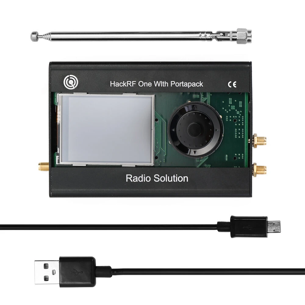 Portapack for HackRF One - 2.4 Inch LCD Display, Metal Case & 0.5ppm TXCO