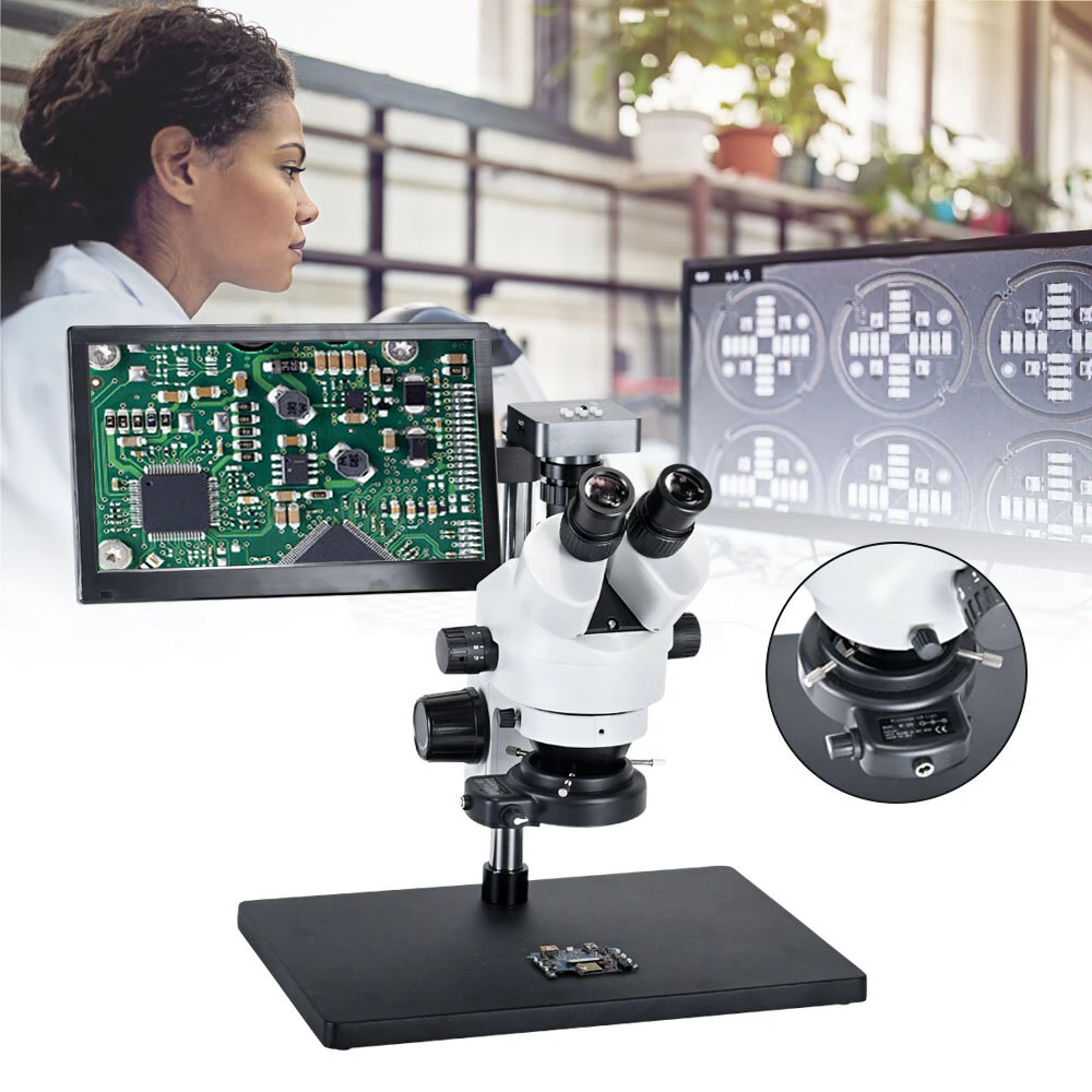 HAYEAR 48MP USB Microscope Camera | 3.5X-90X Simul-Focal Trinocular | PCB Soldering & Jewelry Repair Kit