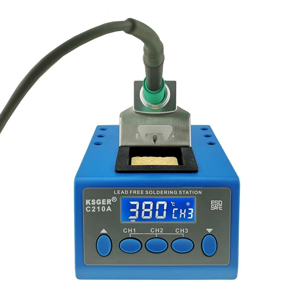 KSGER C210A 85W Soldering Station | Lead-Free Digital with Auto-Sleep & JBC 210 Tip