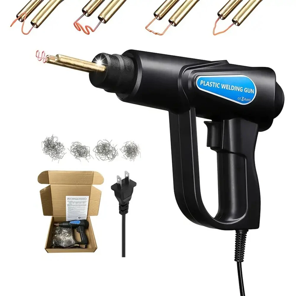 Plastic Welder Hot Stapler Gun - 70W 220V EU Plug - Car Bumper Repair Kit with Staples Set