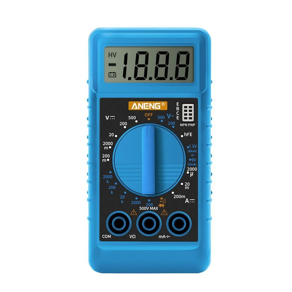 ANENG DT812 Mini Digital Multimeter | AC/DC Voltage Current Tester | Pocket-Sized with Overload Protection