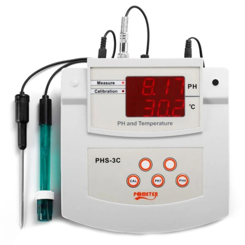 PHS-3C Portable pH & Temperature Tester | 2-in-1 Automatic Calibration