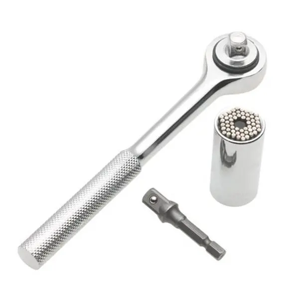 Multi-function Hand Tool Set | 7-19mm Universal Sockets with Handle