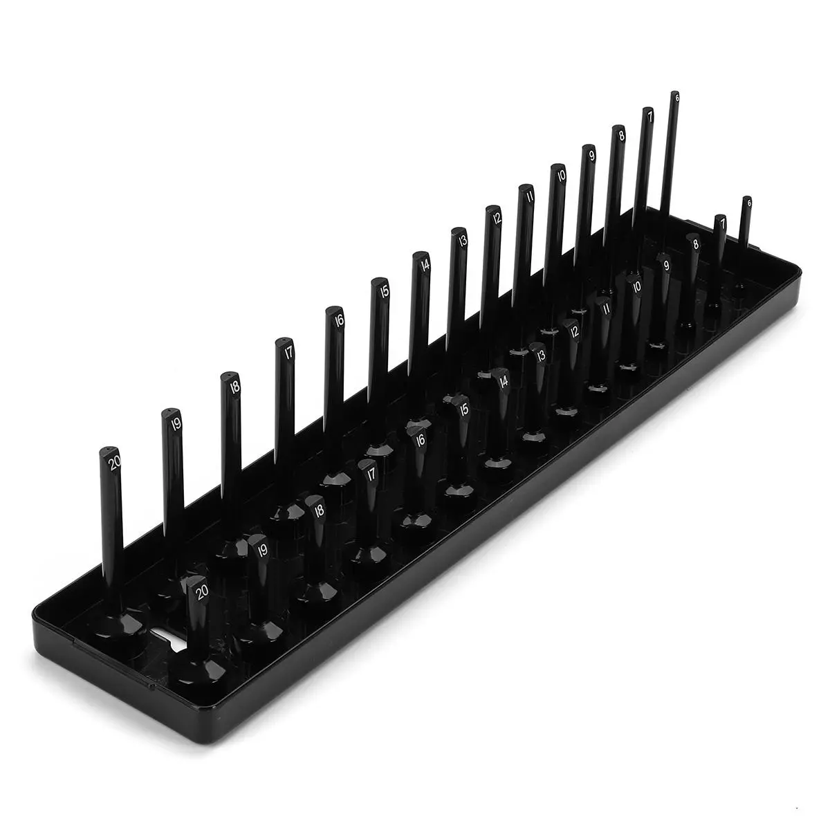 Craftsman 30 Slot 3/8 Inch Socket Rail | Metric Socket Organizer Holder