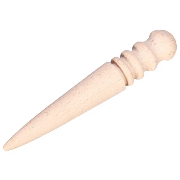DANIU 3Pcs Round Wood Edge Burnisher - Multi-Size Leather Craft Slicker Tool
