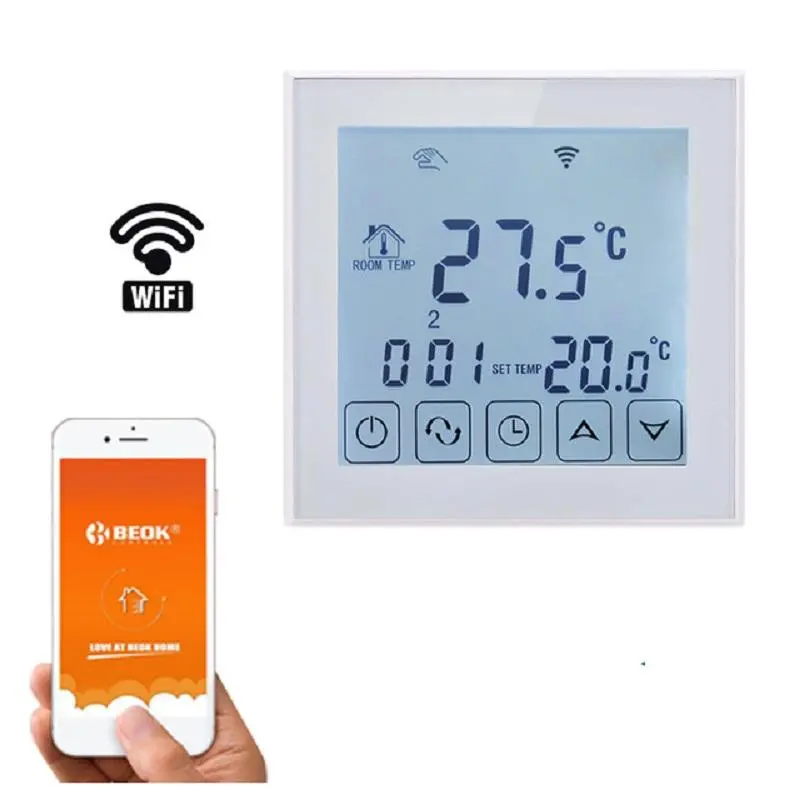 WIFI Smart Thermostat - Large Touch Screen Programmable Electric Heating - Remote Control