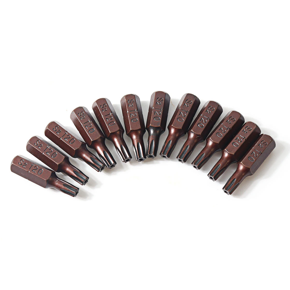 12Pcs 25mm Hex Shank Magnetic T20 Torx Security Screwdriver Bits | Hand Tools