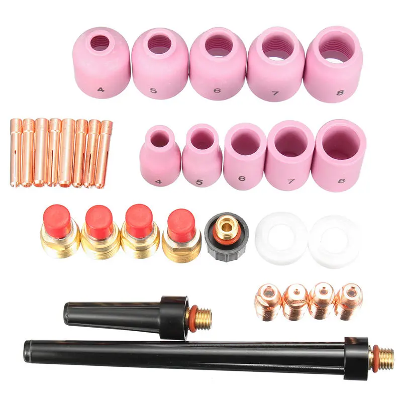 TIG Welding Torch Kit - 31Pc Set with Regular & Gas Lens - For 9/20/25 T24