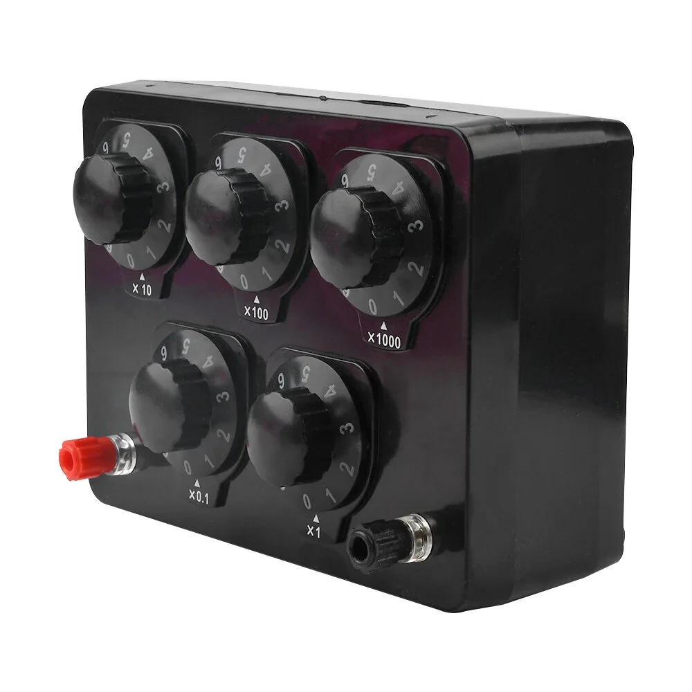 Precision Resistance Box Adjustable Decade Resistor 0-9999Ω | High Accuracy Level 1 | Electrical Teaching & Ohm's Law Verification