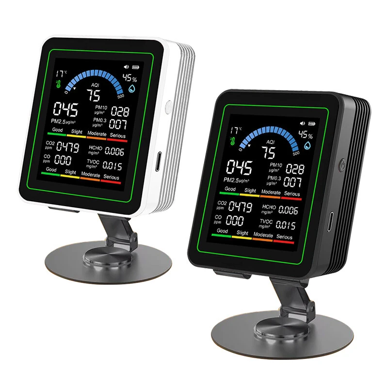 Air Quality Monitor - 10-in-1 Detector for CO Formaldehyde PM2.5 | Indoor/Outdoor