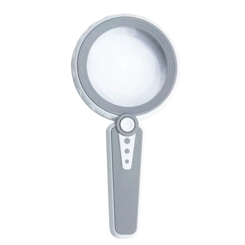 30X LED Rechargeable Handheld Magnifier - 2-in-1 Double Lens for Reading & Craft Inspection