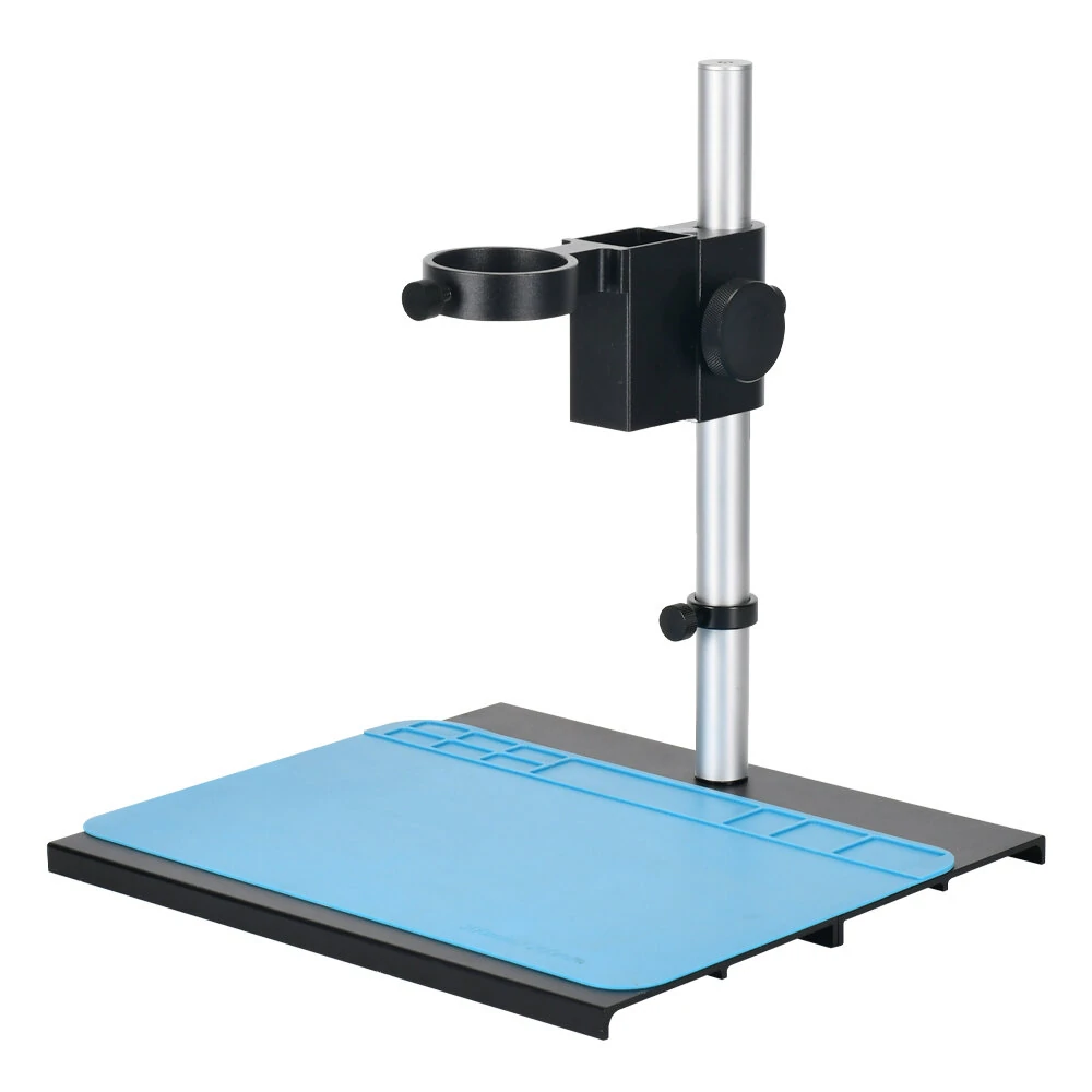 Aluminum Alloy Adjustable Microscope Stand | 40mm & 50mm Adapters | High Temp Pad