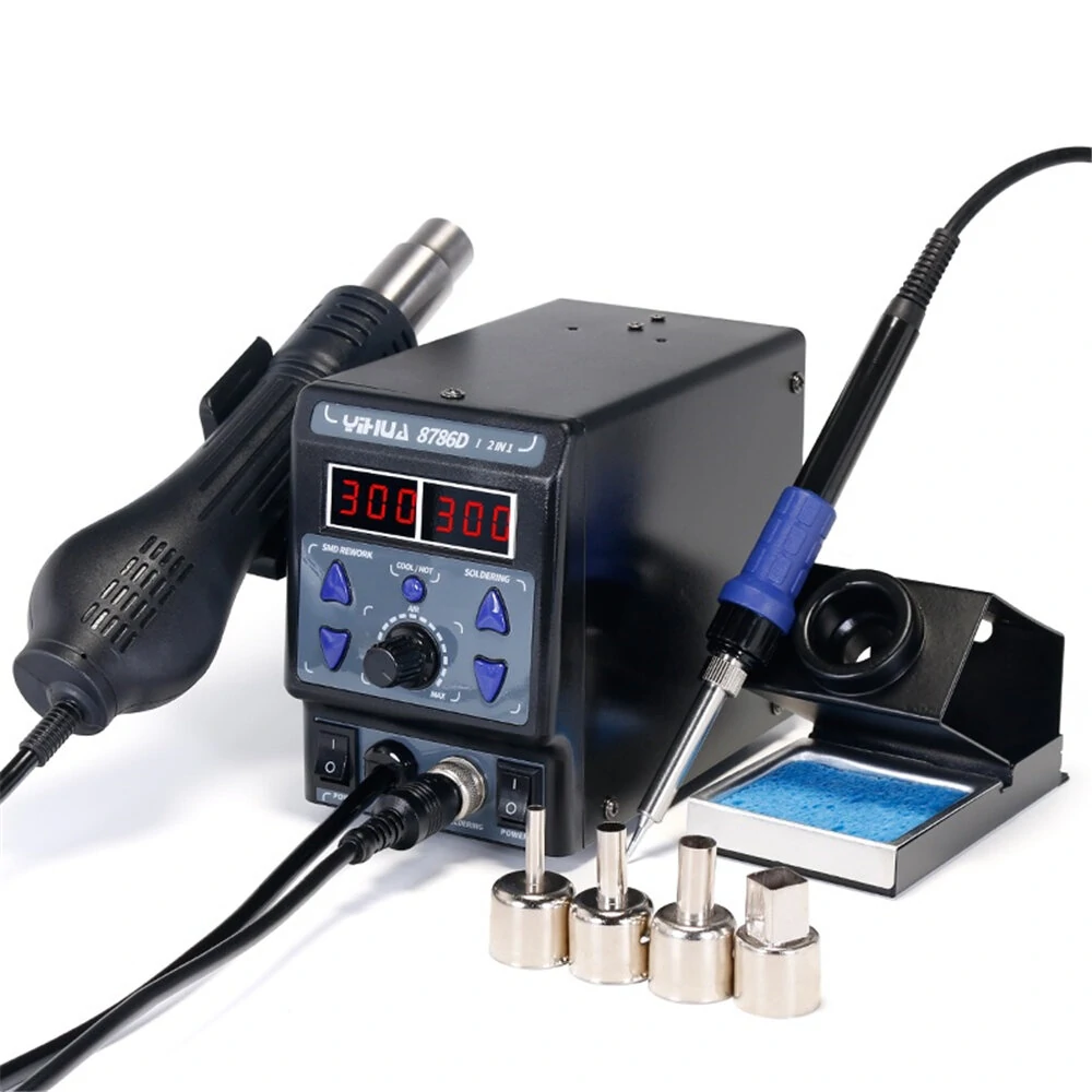 YIHUA 8786D I Rework Station - Digital Display, SMD Heat, Hot Air Soldering, Welding Tool