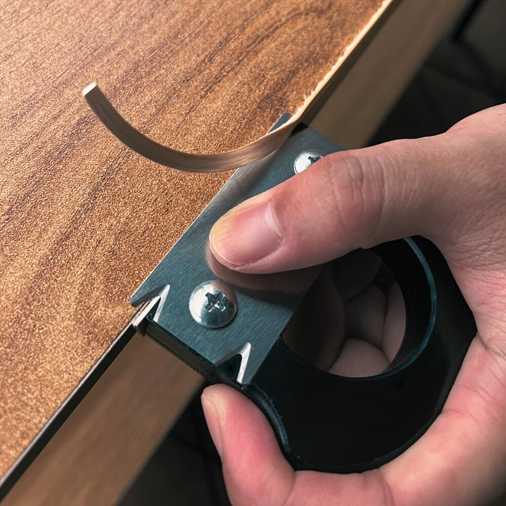 Ergonomic Woodworking Edge Trimmer Handheld Planer | Smooth Edges & Chamfering Tool for PVC ABS Melamine Veneer