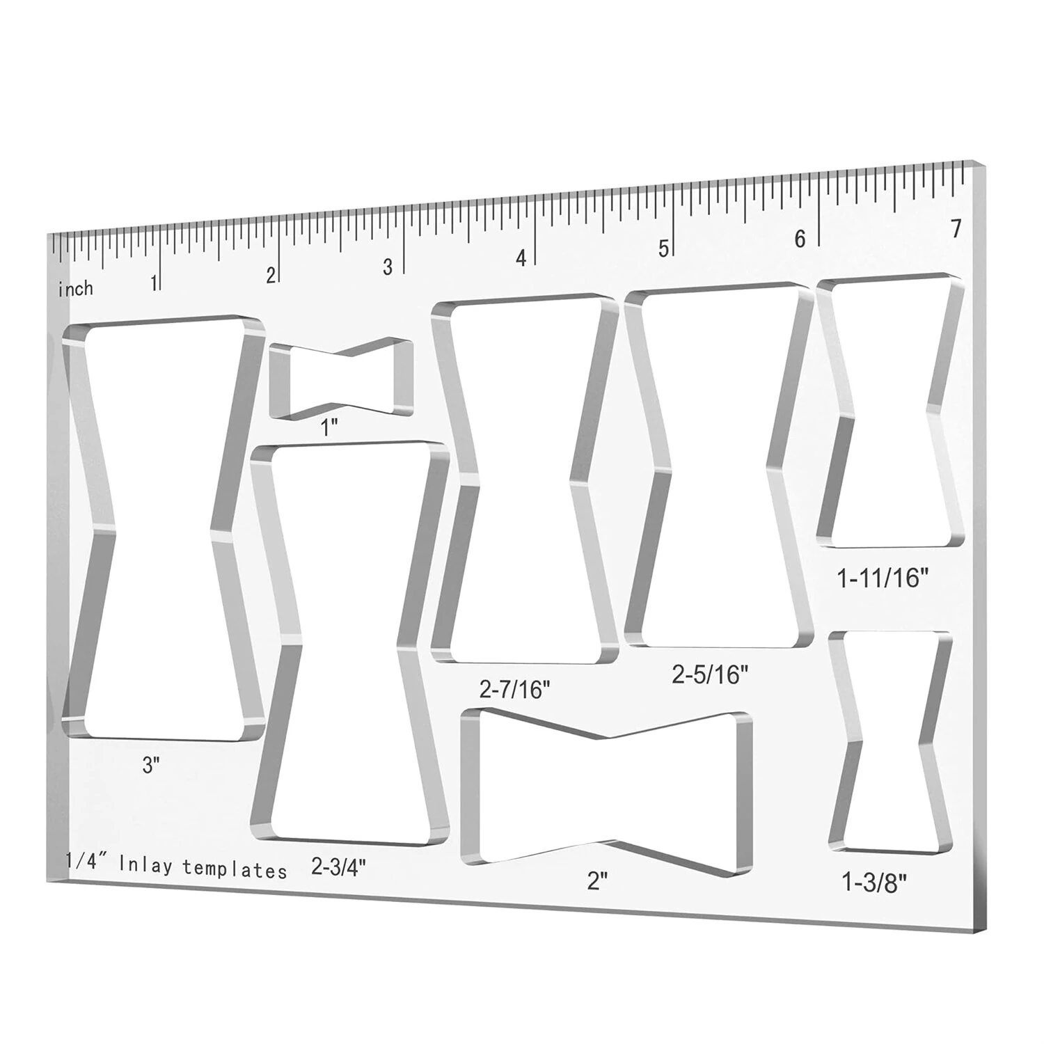 8 in 1 Router Template Jig - 7 Inch Inlay & Bowtie Kit | 8 Sizes Woodworking DIY Tool