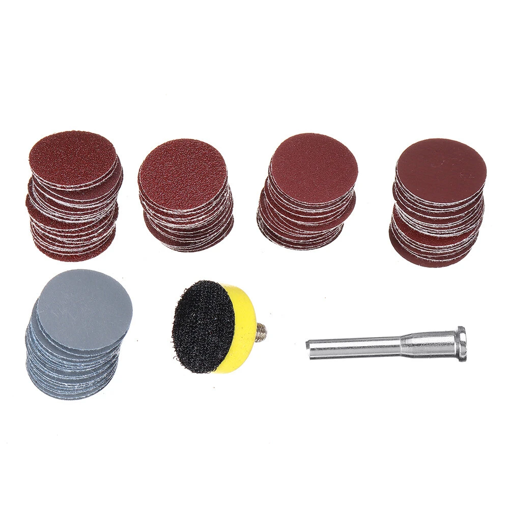 3M 100pcs 2 Inch Sanding Discs | 60-3000 Grit with Mandrel Pad for Drill
