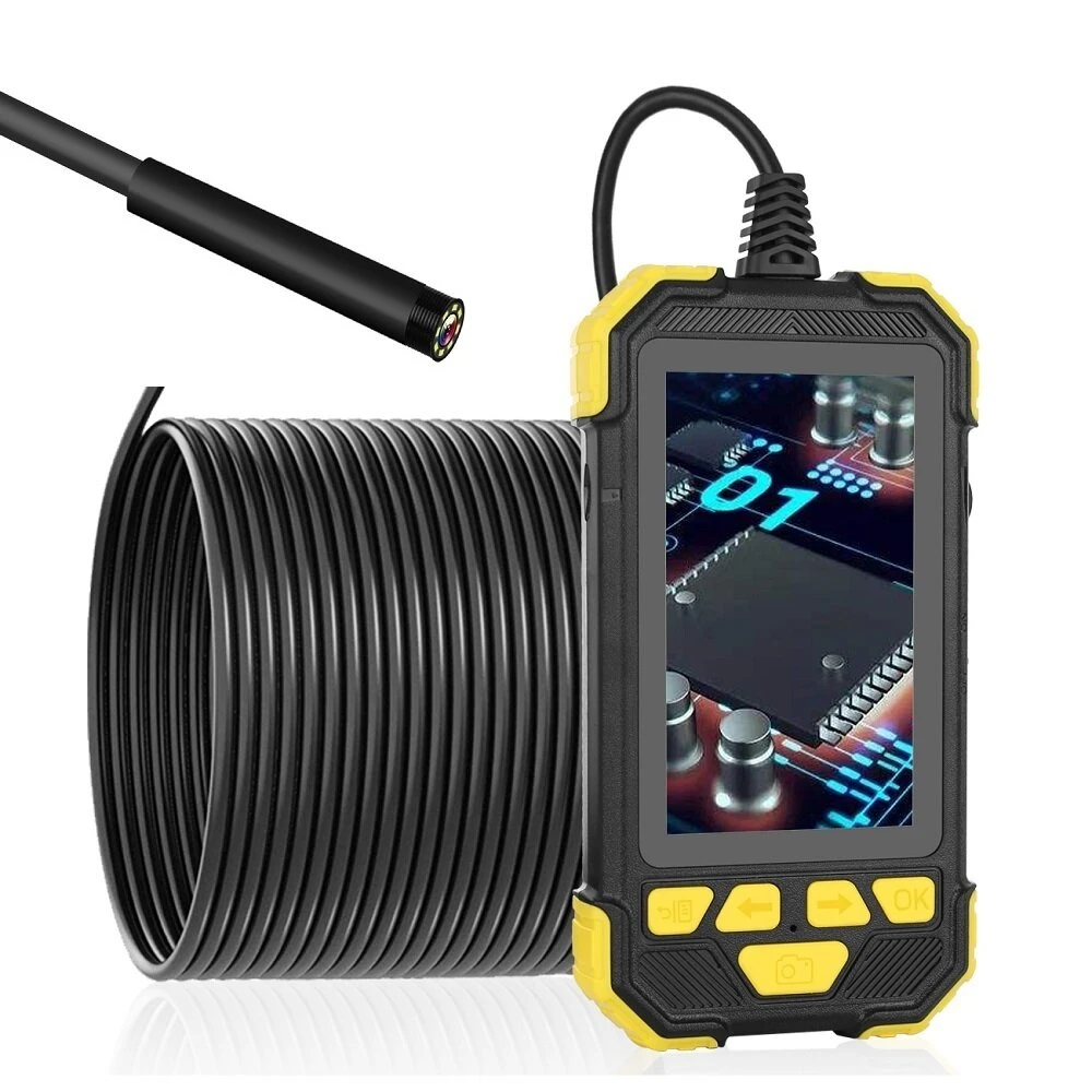 8mm 1080P HD Borescope Camera | 4.3 IPS Screen | Waterproof Hard Wire for Automotive & Industrial