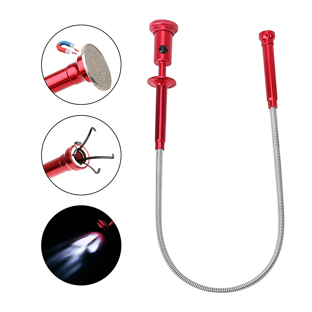 Flexible Magnetic Pickup Tool - Grabber Reacher for Home & Toilet Sewer Cleaning