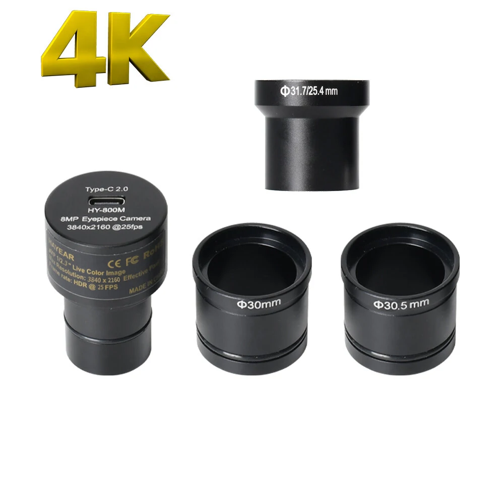 HAYEAR Digital Microscope Camera - 4K FHD IMX377 CMOS USB Eyepiece | Free Driver