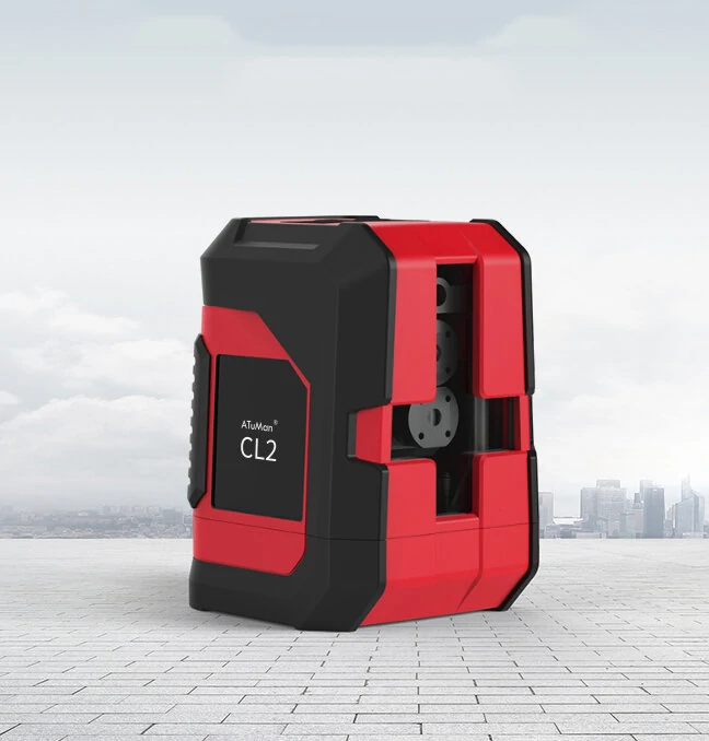 AtuMan CL2 Laser Level - Self-Leveling with Vertical & Horizontal Lines | Button Control