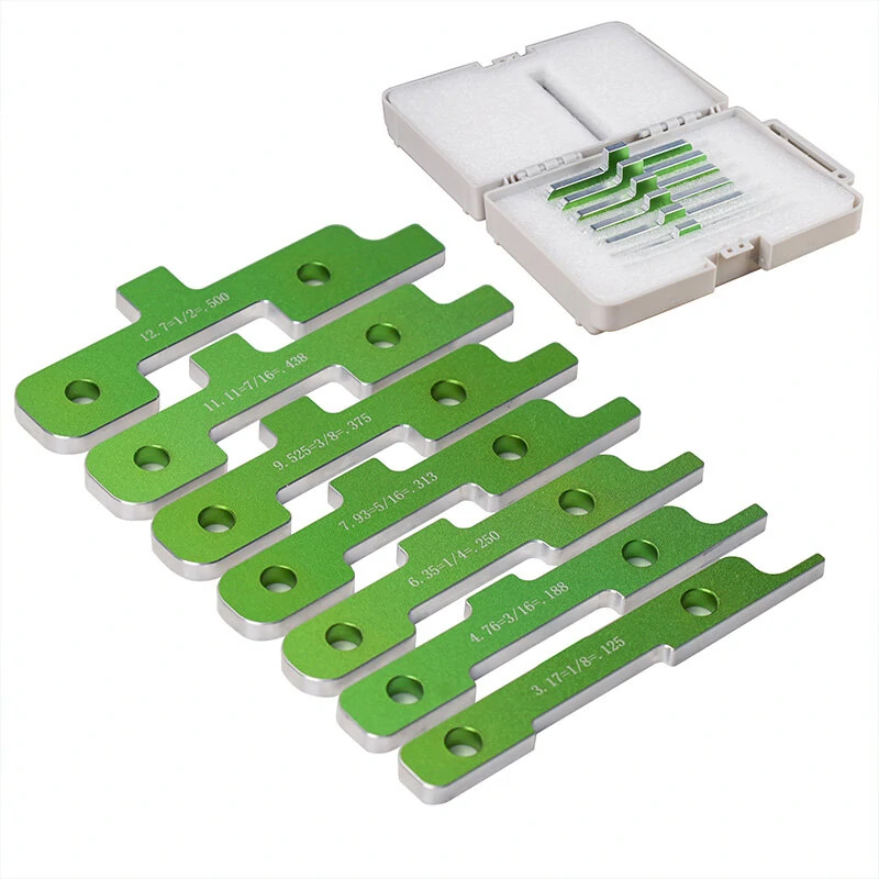 7PCS Woodworking Setup Blocks | Inch & Fractional Measurements | Heavy Duty Steel Precision Tool