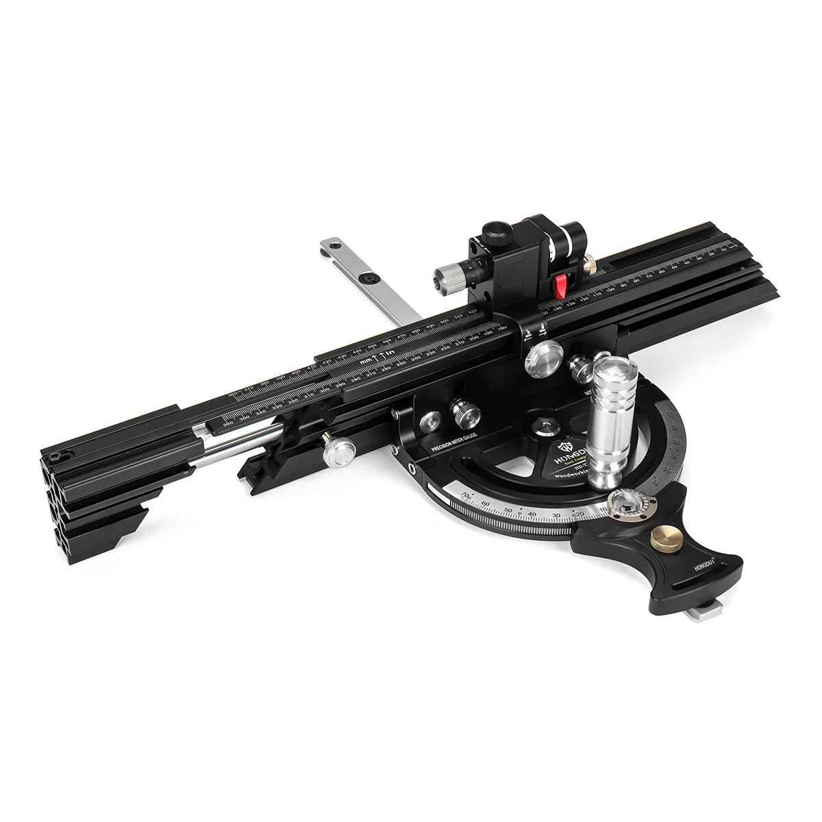 Hongdui HD-MG21 Mitre Gauge Fence | Fits Bosch Festool Dewalt | 50 Degree Angle