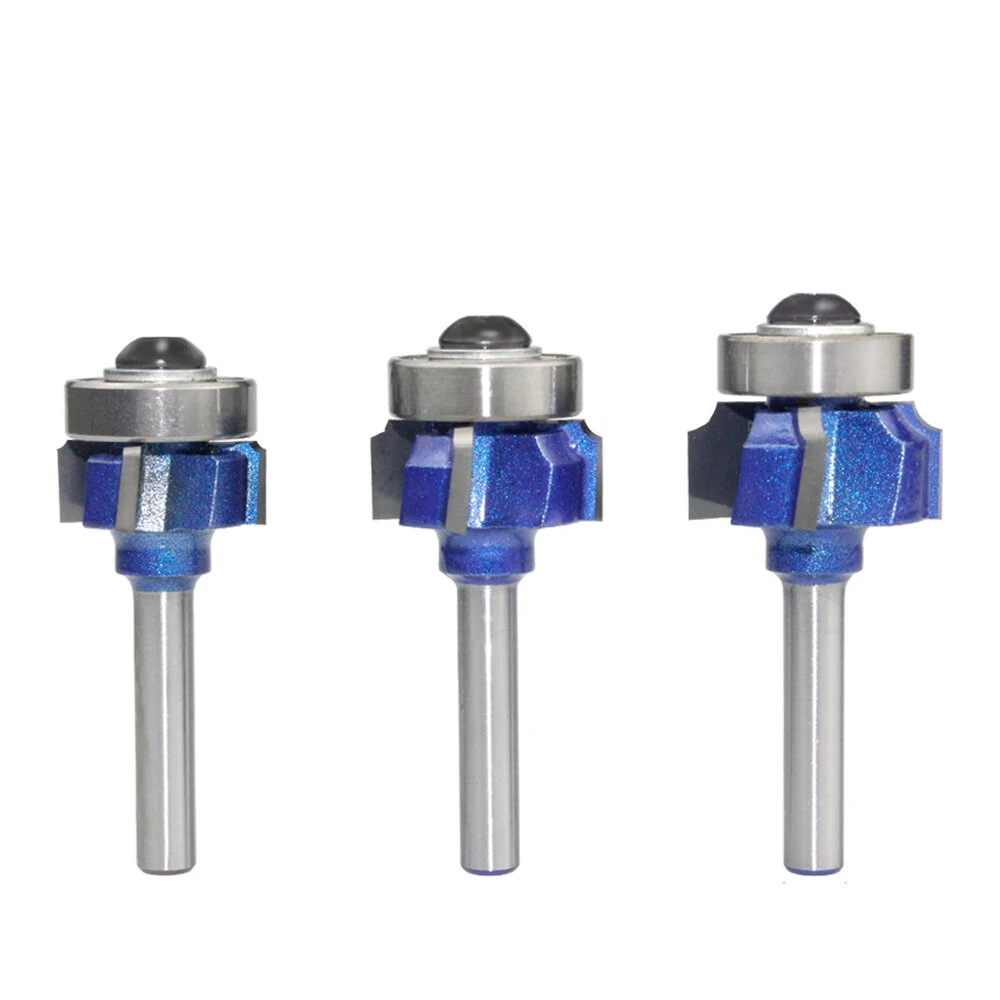 3PCS 6mm 8mm 1/4 Shank Corner Round Router Bit Set | R1 R2 R3 Trim Edging | Woodworking Cutter