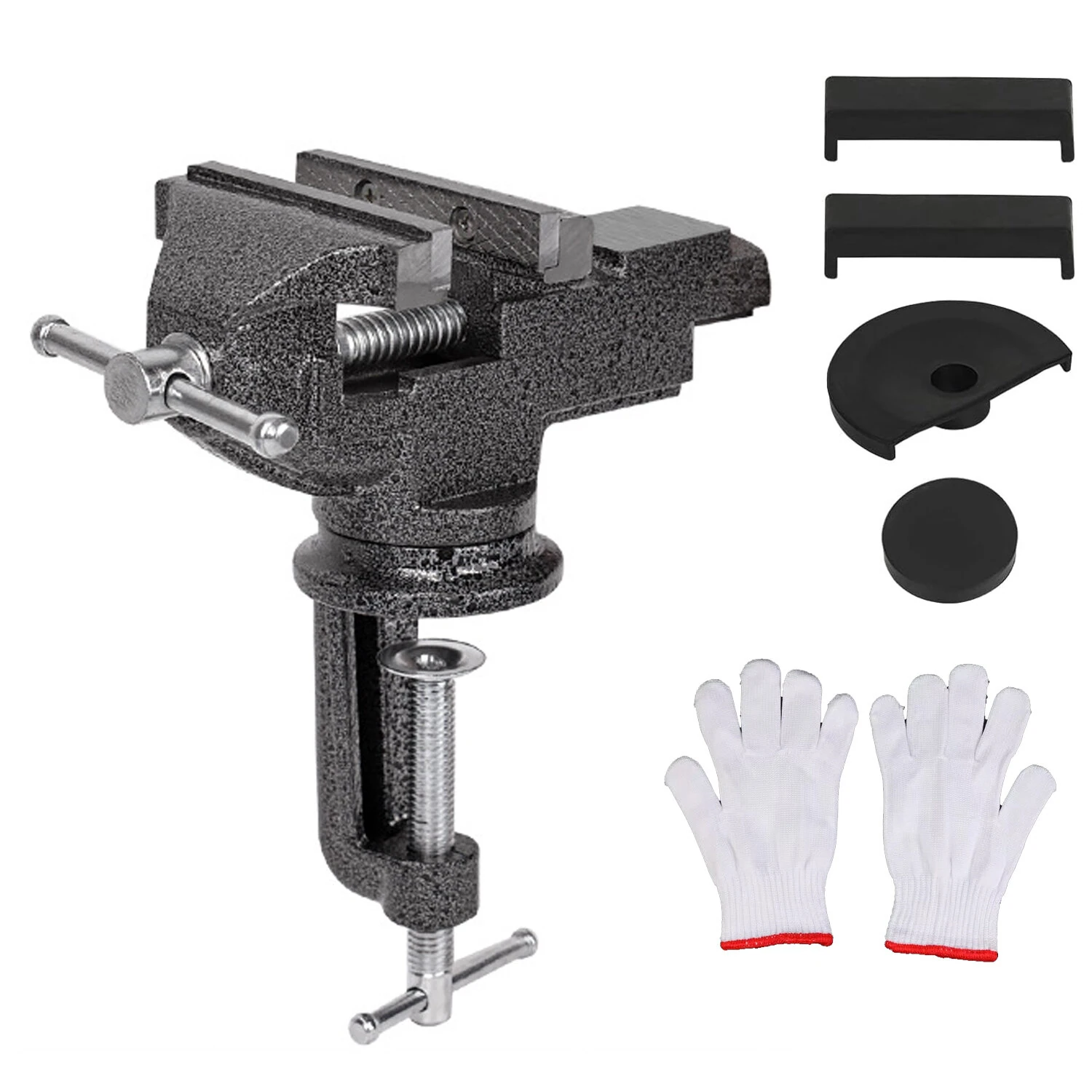 ENJOYWOOD Universal Bench Vise Table Clamp - 360 Swivel Base Heavy Duty Alloy Steel