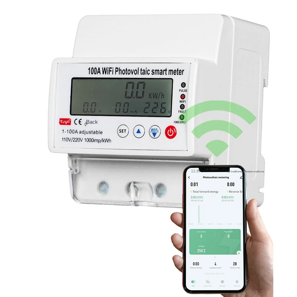 RMDZT-GF/4P 100A Smart Meter | WiFi & Voice Control | 220V Photovoltaic Bidirectional