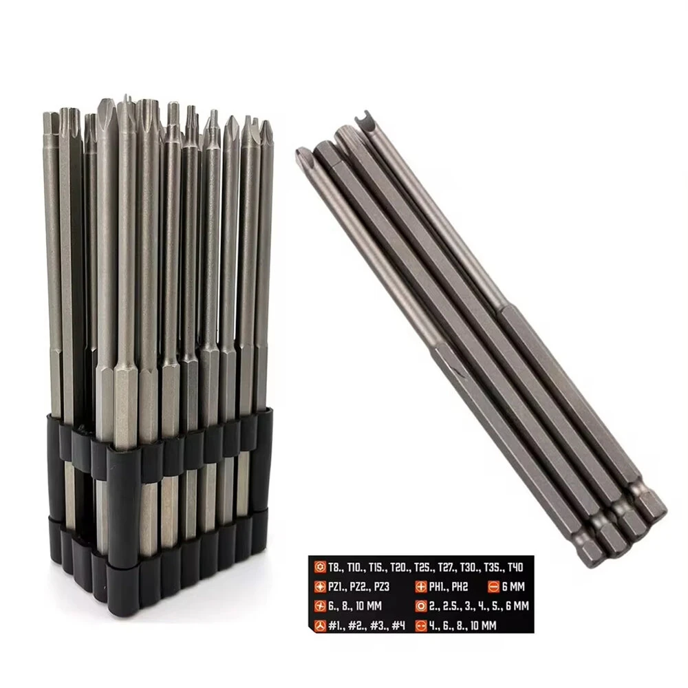 32PCS Electric Drill Screwdriver Bit Set - Extended & Irregular Hex Head - Carbon Steel