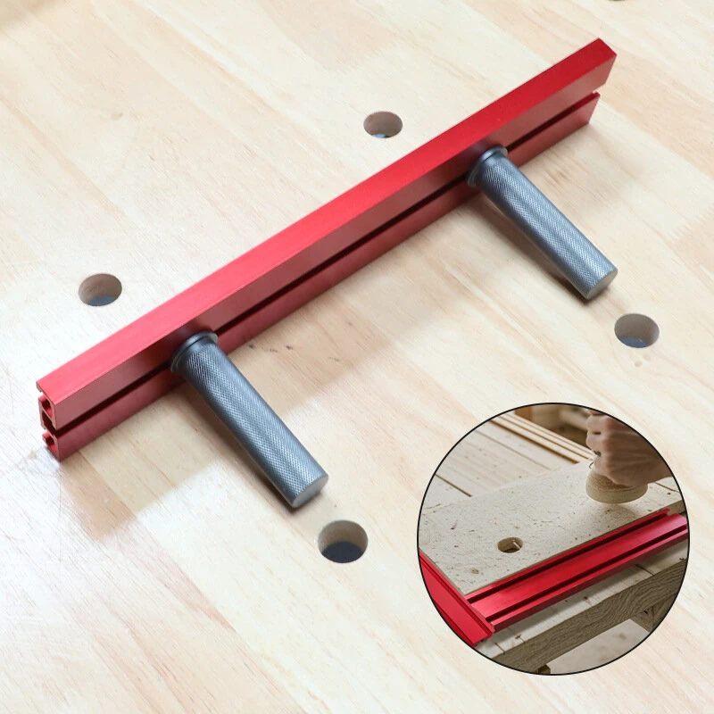 Aluminum T Track Plate - Woodworking Planing Stop & Bench Dog Hole Baffle