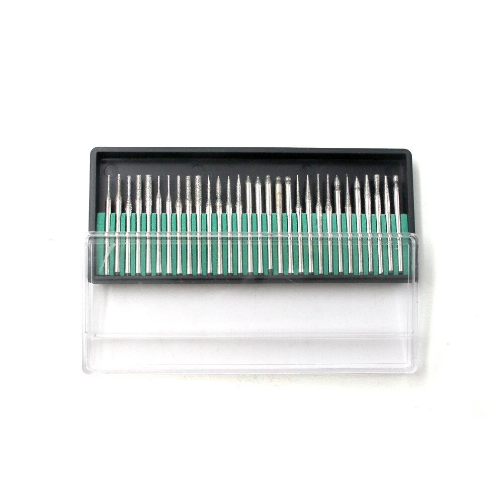30Pcs 35mm Diamond Grinding Needle Set | Jade Carving & Suit Grinding Rods