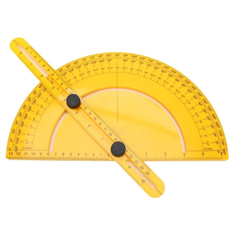 30 60 90 Degree Semicircle Protractor | Plastic Disc Angle Ruler with Screw Cap