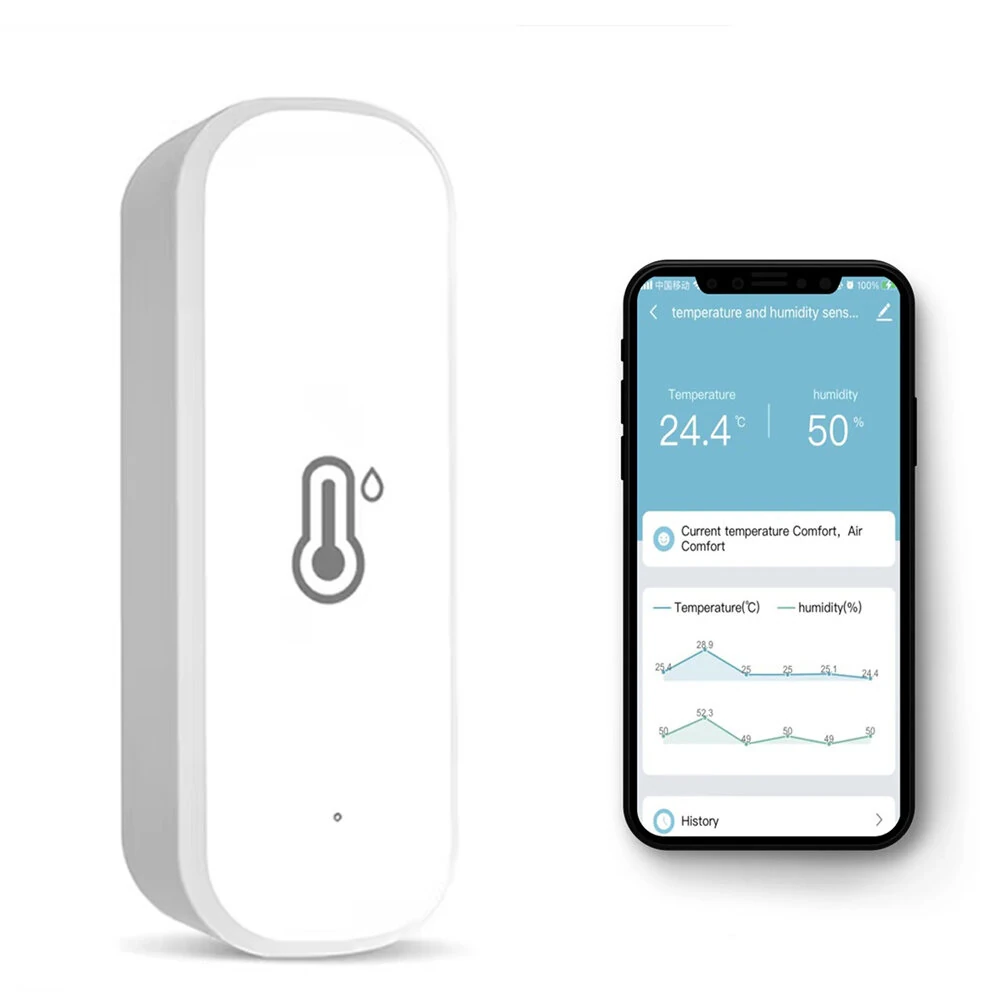 WiFi Temperature Humidity Tester - Smart Home Alexa Google Assistant -10 to 60°C