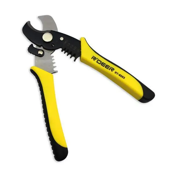 RDEER RT-6065 2-in-1 Cable Cutter and Wire Stripper | Electrical Tool for Electricians